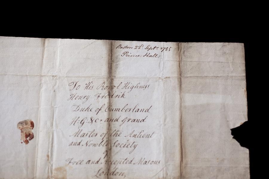 Signature of Prince Hall on letter to Duke of Cumberland (1785) ©Museum of Freemasonry